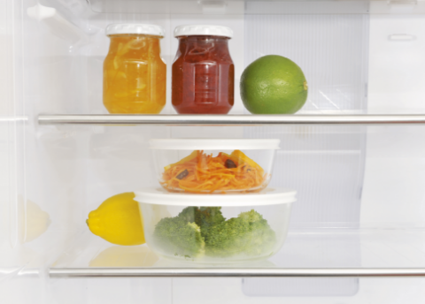 冷蔵庫内も見やすいガラス保存容器