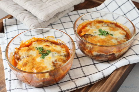 ナスのミートソースグラタン