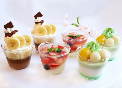 ガラスの透明感が料理を引き立てる